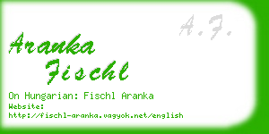 aranka fischl business card